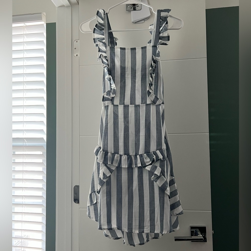 Striped Linen Dress - S